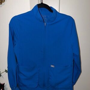 Figs Royal Blue Scrub Jacket